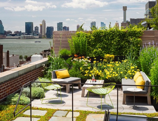 迷人的室内庭院和屋顶花园:纽约顶层公寓惊艳改造