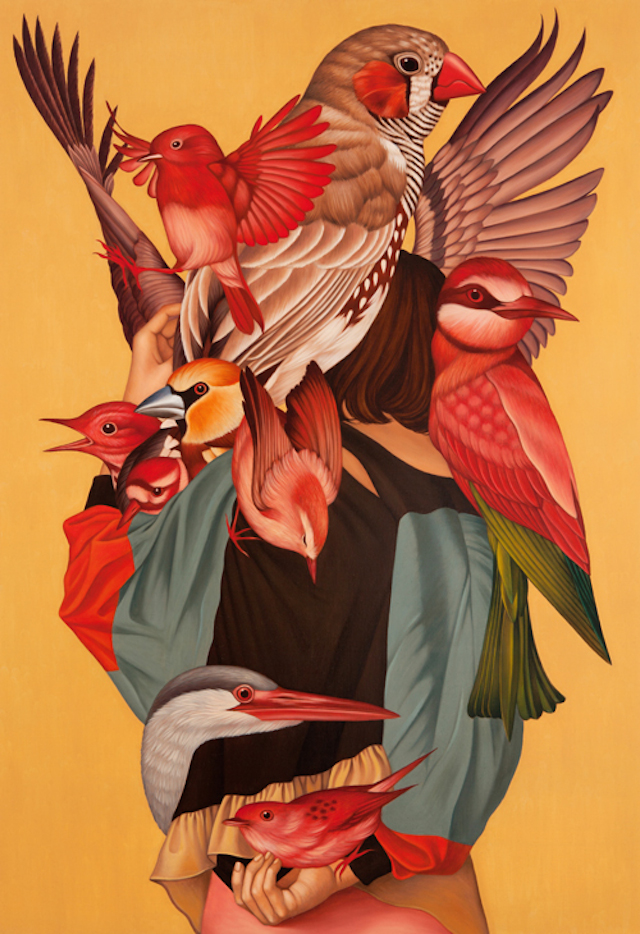 人与动物:韩国艺术家Egene Koo隐寓绘画作品