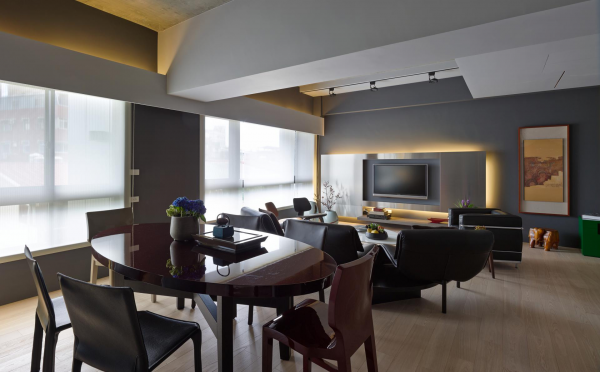 台湾开放式布局的现代舒适公寓装修设计
