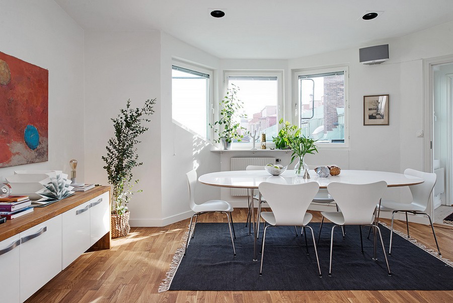 哥德堡舒适优雅的北欧纯白公寓设计