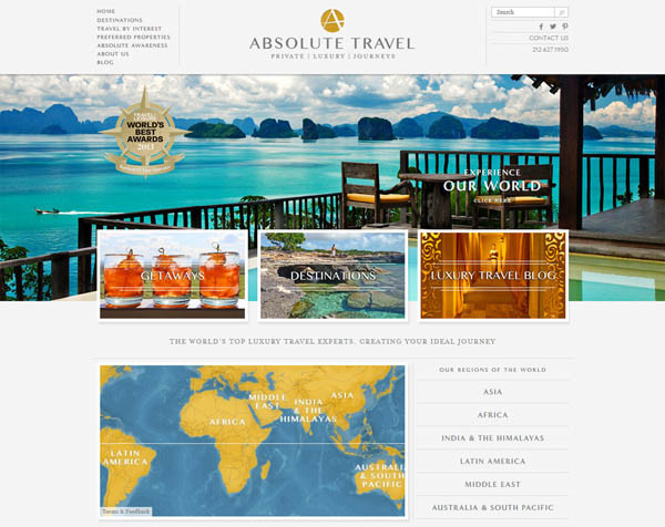 30个精彩的国外旅游网站设计