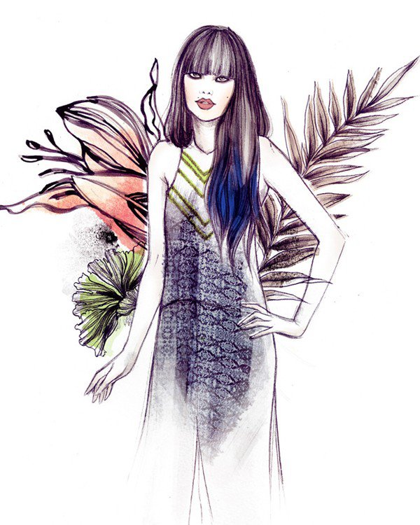 Soleil Ignacio手绘时尚女孩插画欣赏