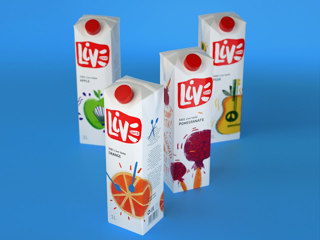 LIVE果汁概念包装设计