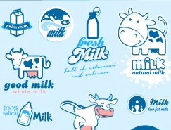 牛奶logo设计矢量素材