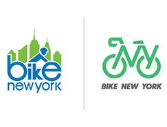 非盈利性的慈善机构纽约骑车(Bike New York)启用新logo