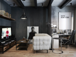 酷酷暗黑风格的游戏杂志编辑的家