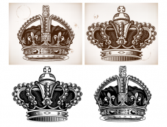 4款豪华欧式皇冠矢量素材