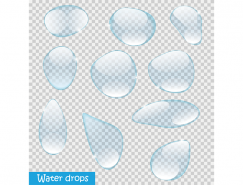 透明水滴矢量素材(6)