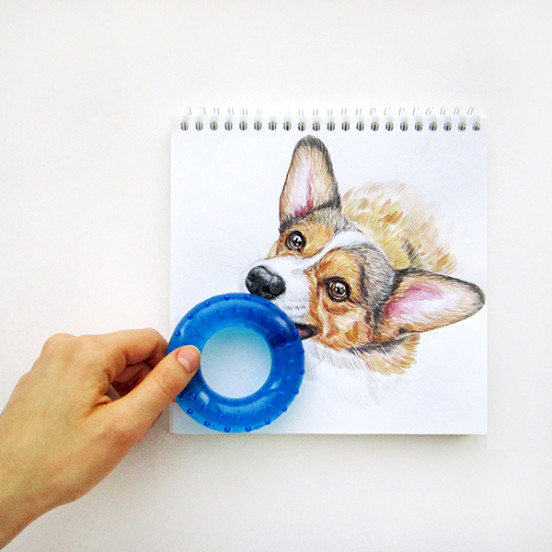和画中的狗狗逗乐:Valerie Susik有趣的狗狗插画