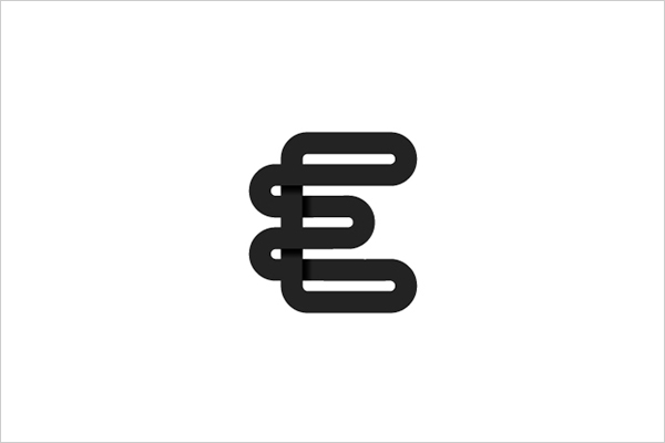 Angelo Vito重叠和扁平化效果logo设计