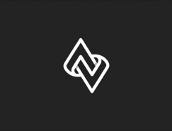 Angelo Vito重叠和扁平化效果logo设计