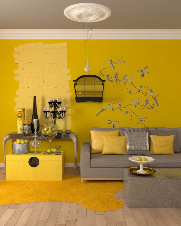 家居设计中黄色点缀的案例欣赏