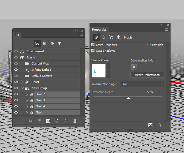 利用3D工具制作细腻的浮雕花纹立体字