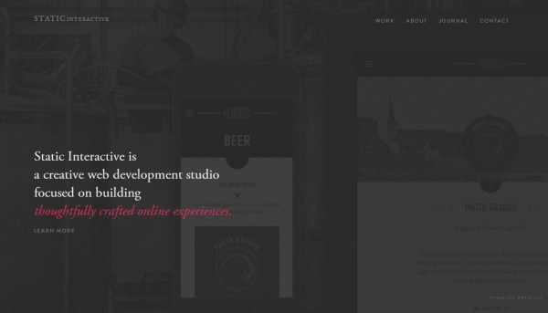 30个黑色系列网站设计