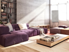 基辅235平米现代开放式布局豪宅装修设计