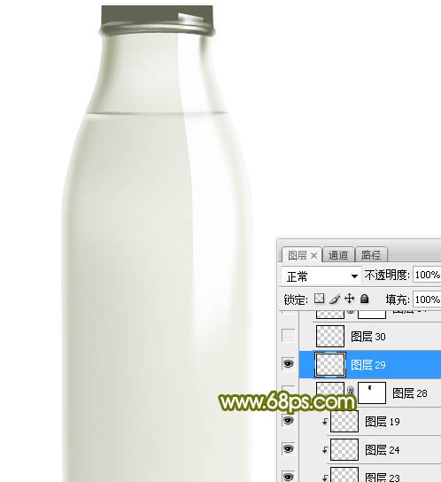Photoshop制作一个精致的奶瓶