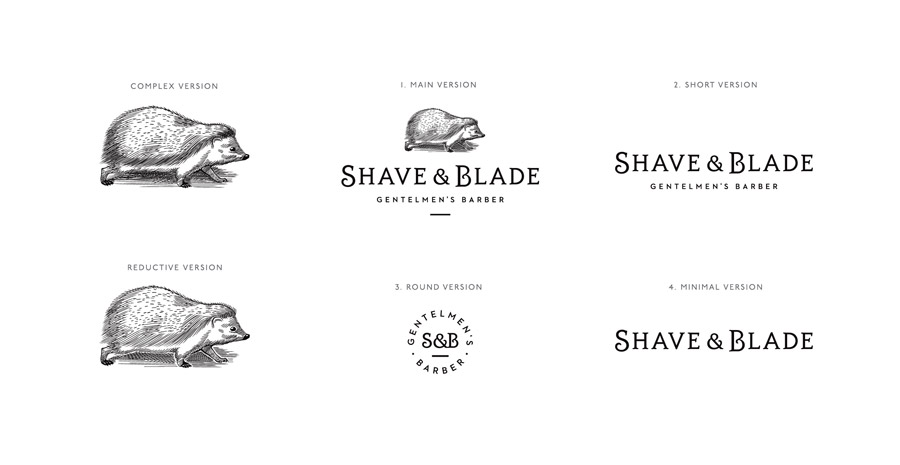 Shave & Blade理发店品牌视觉设计