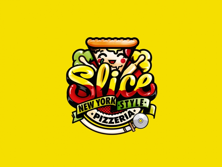 韩国Slice比萨包装设计
