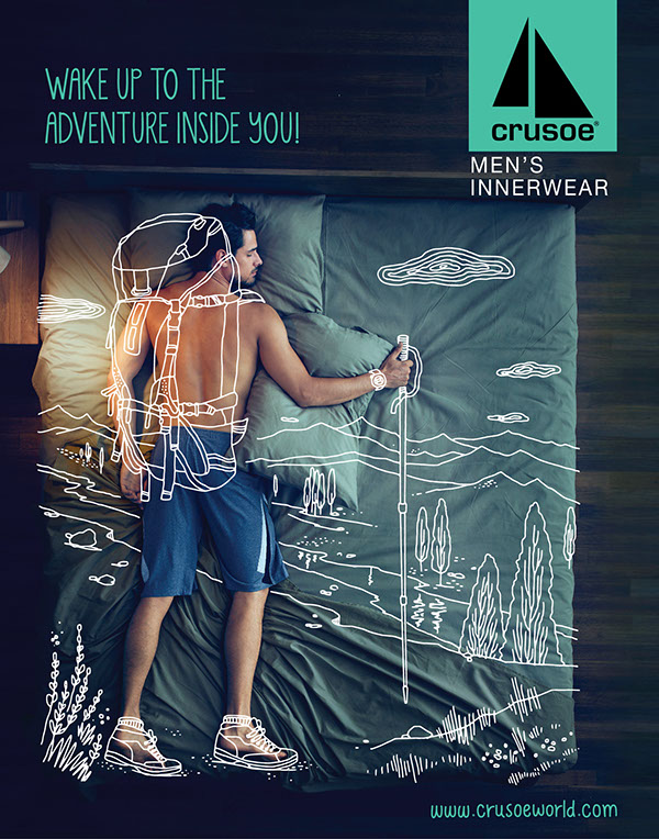 充满想象力的Crusoe男士内裤广告设计