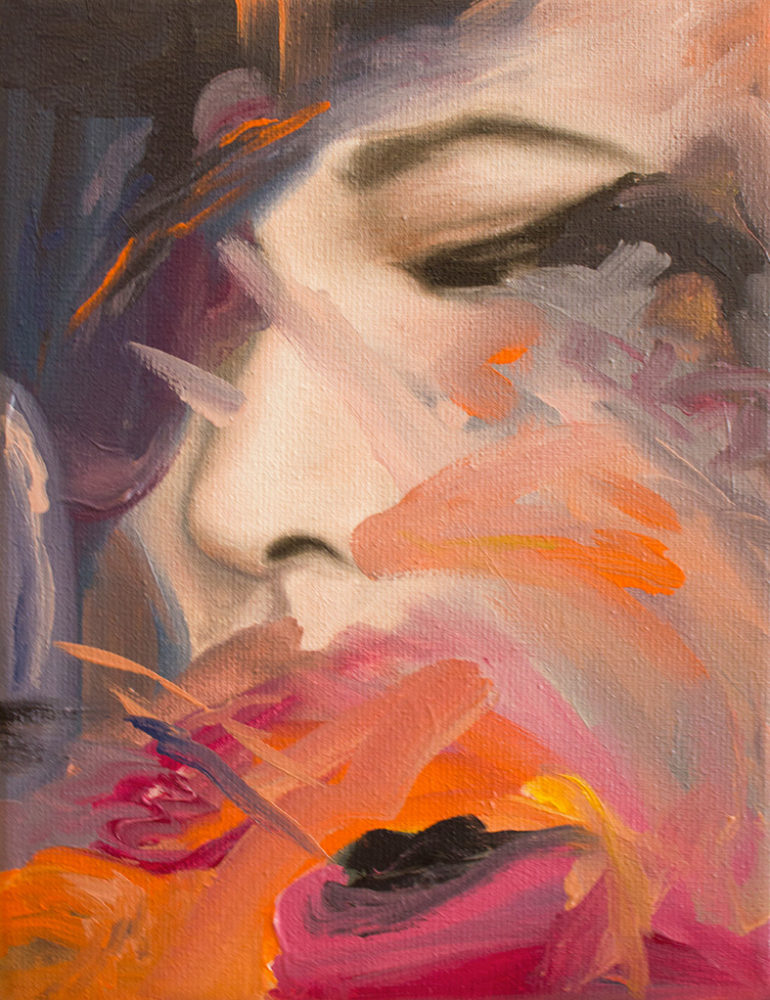 Andrea Castro抽象的肖像油画欣赏