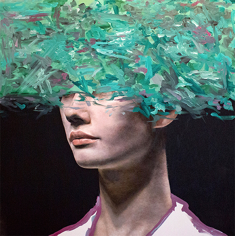 Andrea Castro抽象的肖像油画欣赏