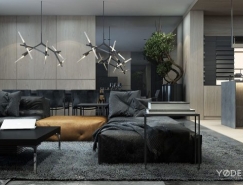 时尚前卫的暗黑系公寓装修设计