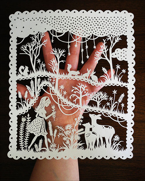 Sarah Trumbauer创意手工剪纸艺术作品