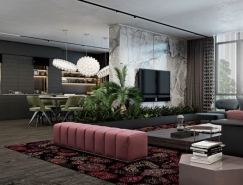 2个黑色主题风格装修设计