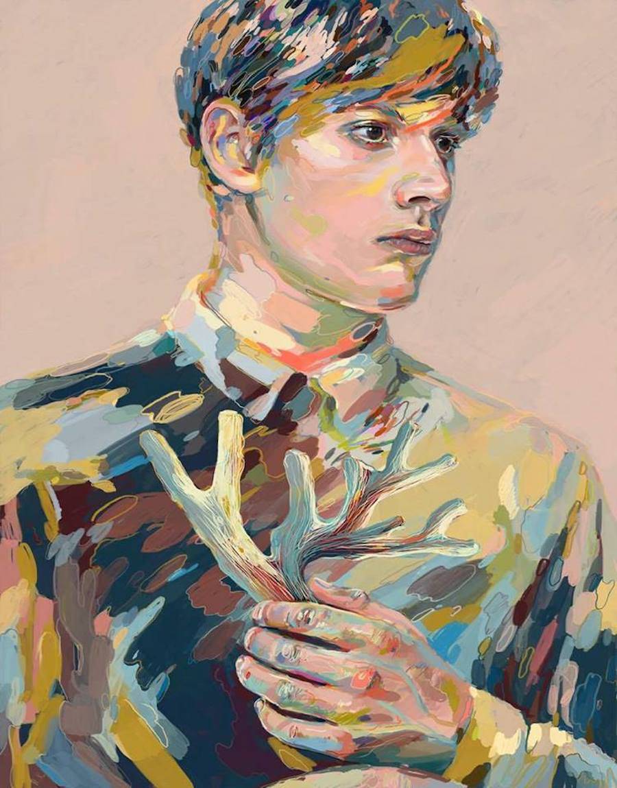 Anton Korolyov充满色彩的细腻肖像插画