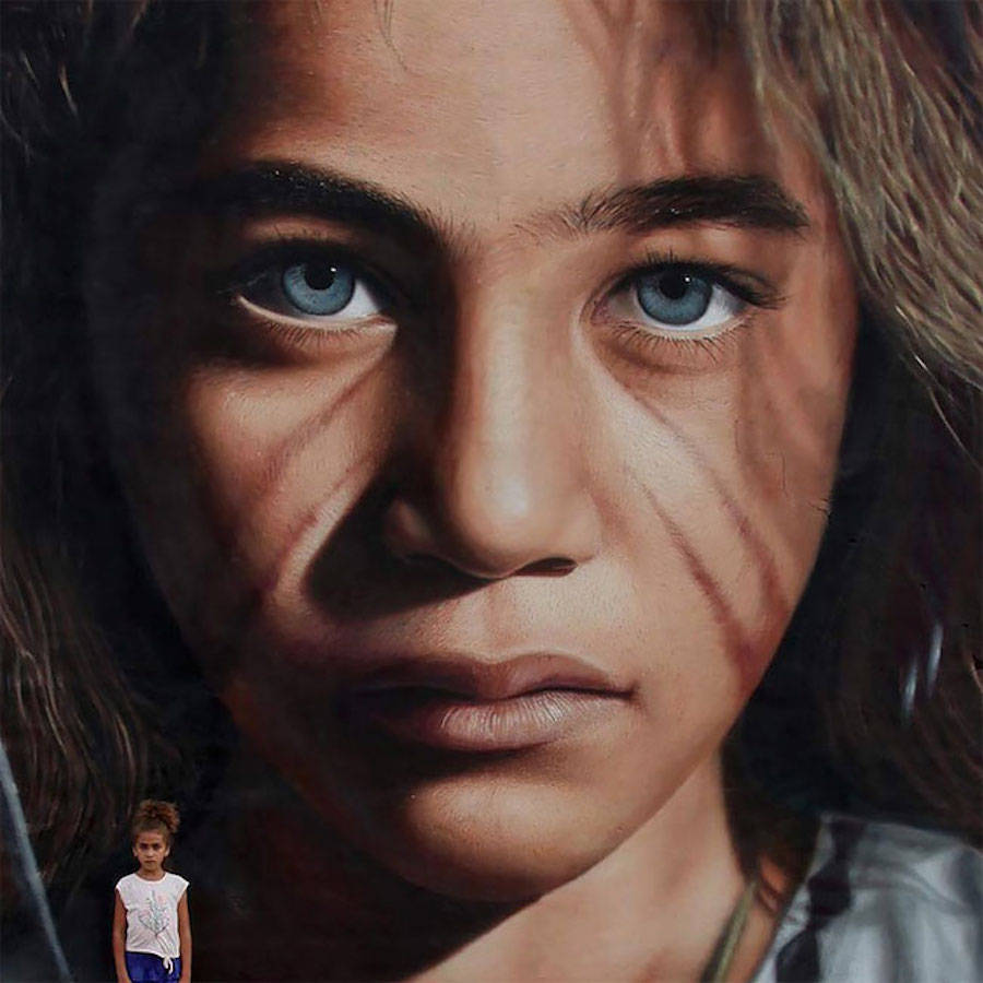 Jorit Agoch街头肖像壁画艺术作品