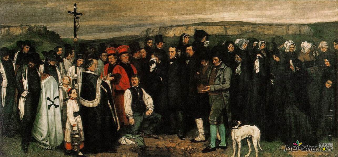 居斯塔夫·庫爾貝Gustave Courbet作品 奧爾南的葬禮﹝A Burial at Ornans﹞