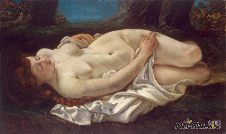 居斯塔夫·庫爾貝Gustave Courbet作品 斜躺的女人