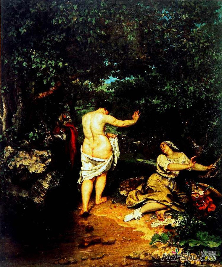 居斯塔夫·庫爾貝Gustave Courbet作品 浴女