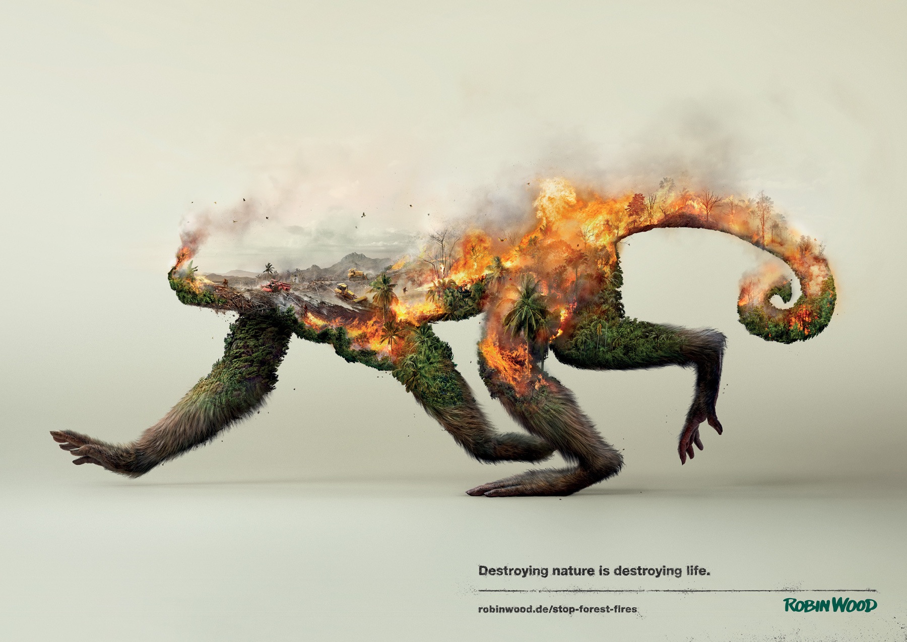破坏自然就是毁灭生命：Robin Wood公益广告
