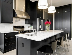 25个漂亮的沉稳大气黑色厨房设计