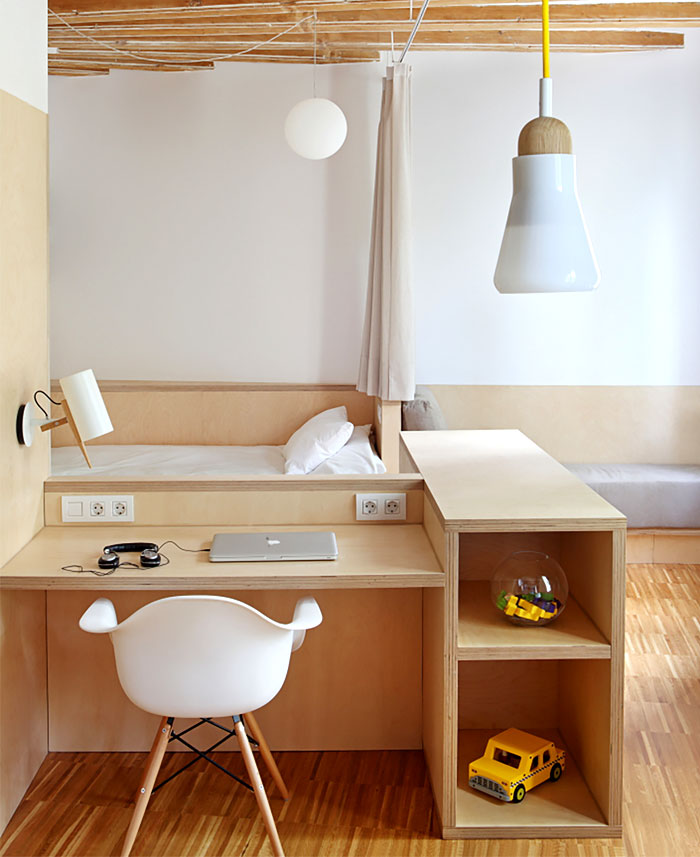 巴塞罗那Pujades11功能齐全的小型公寓设计