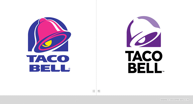 快餐连锁品牌 塔可钟（Taco Bell）更换新LOGO