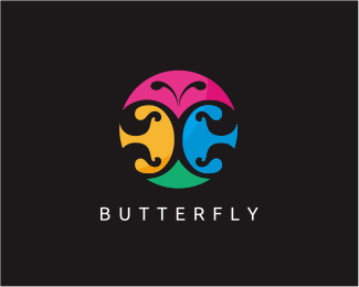 标志设计元素运用实例：蝴蝶(五)