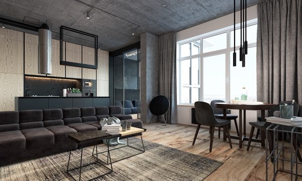 3个时尚的灰色风格现代家居装修设计