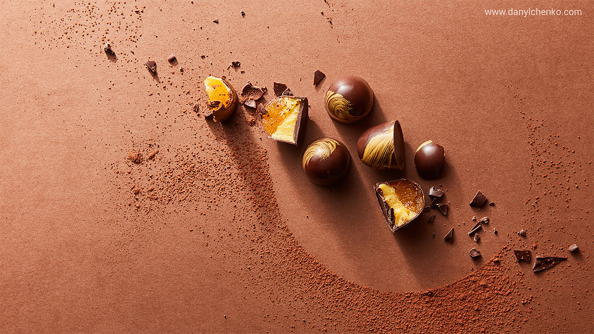 Yaroslav Danylchenko令人垂涎的精美巧克力糖果摄影