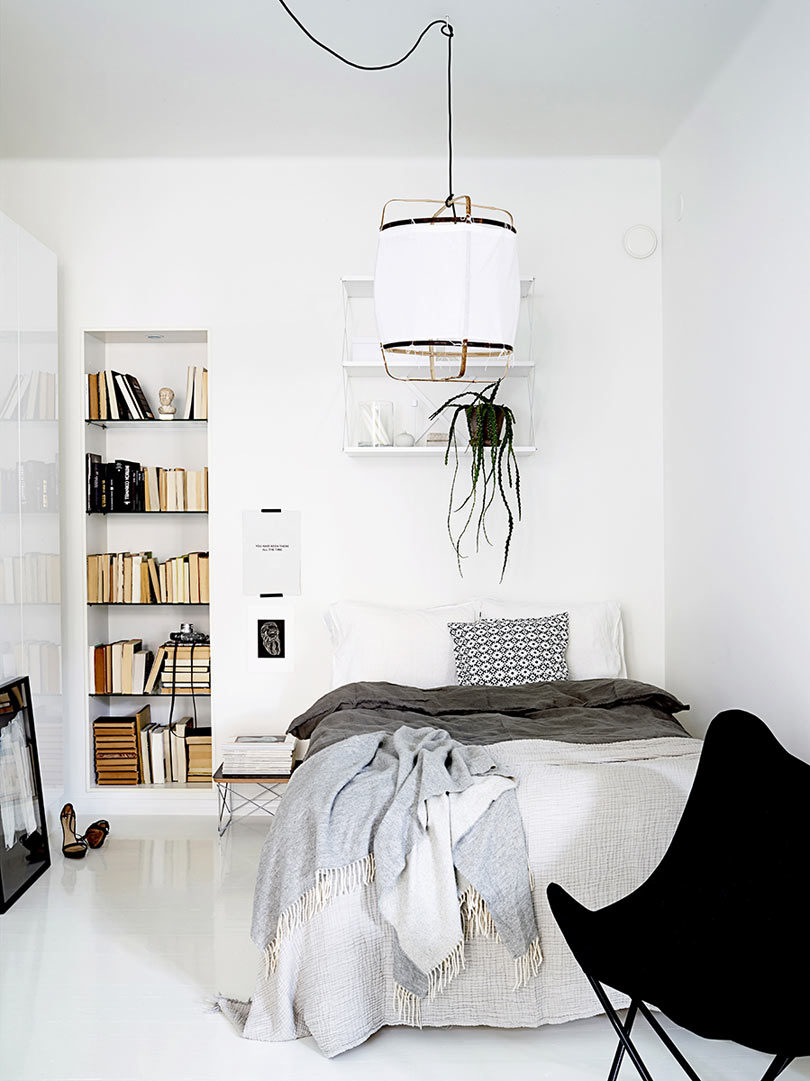 赫尔辛基干净、纯白的极简风格公寓设计