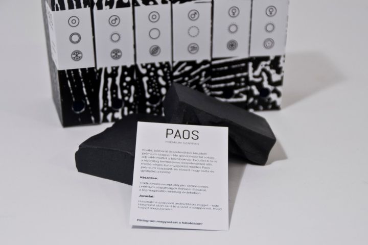 PAOS黑白设计的肥皂包装