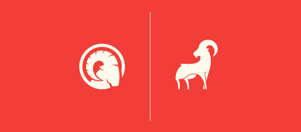 标志设计元素应用实例：山羊