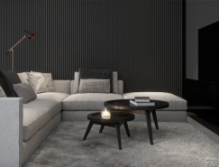 黑和灰搭配出简约现代风格公寓