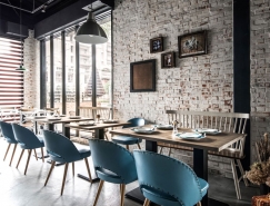 台中Gatto Bianco複古懷舊的磚牆風咖啡館設計