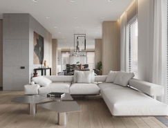 简洁素净的250平米住宅装修设计