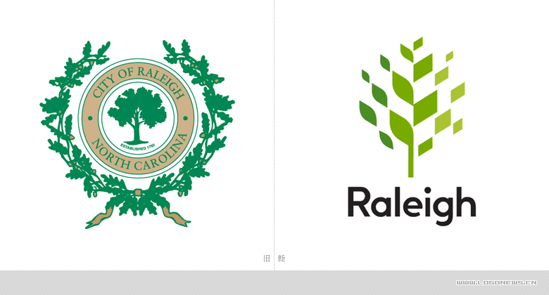 橡树之城罗利（Raleigh）启用全新的城市形象标识