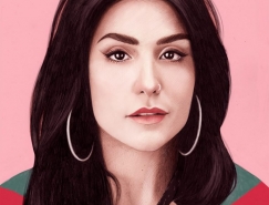 Mercedes deBellard人物肖像插画作品