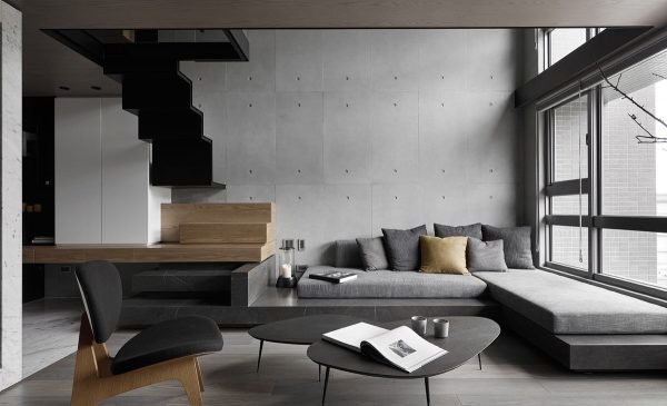 40个轻松时尚的灰色系客厅装修设计