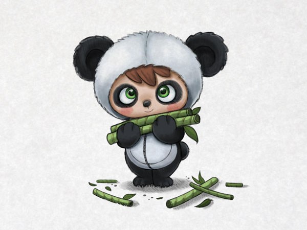20个可爱熊猫插画欣赏